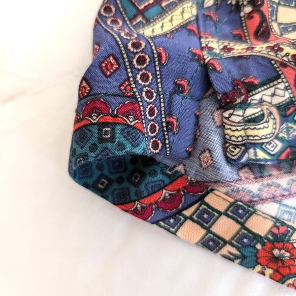 PACSUN Shirt Men's M Multicolor Abstract Short‎ Sleeve Loop Camp Collar Rayon - Picture 8 of 15